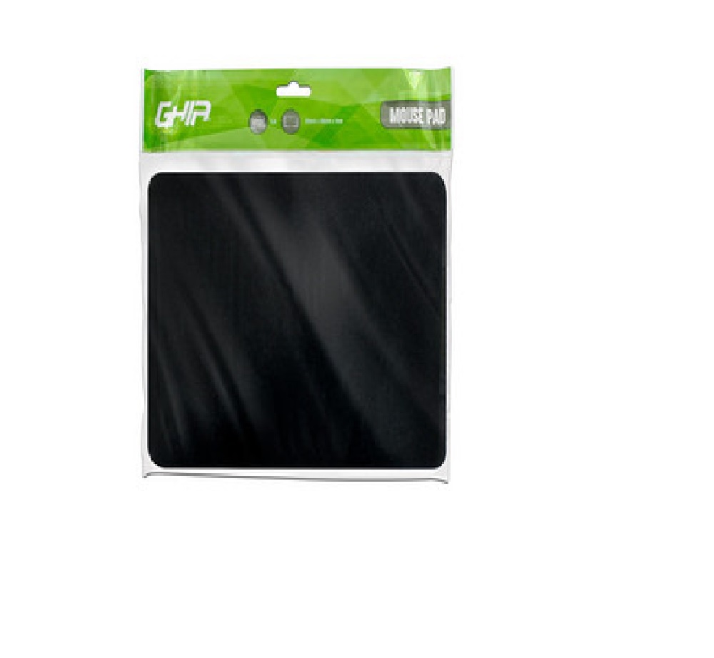 MOUSE PAD GHIA BASICO COLOR NEGRO PC JUEGO OFICINA NEGOCIO TAPETE MAC LAPTOP MACBOOK ESCUELA