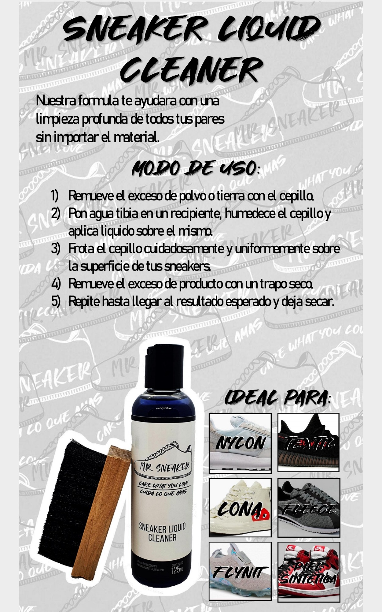 Mr. Sneaker Master Kit para limpieza de calzado y sneakers