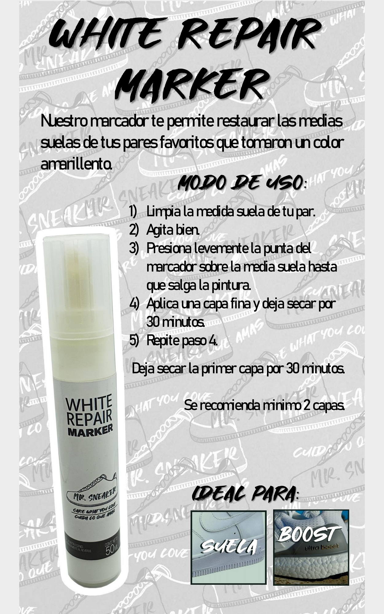 Mr. Sneaker Master Kit para limpieza de calzado y sneakers