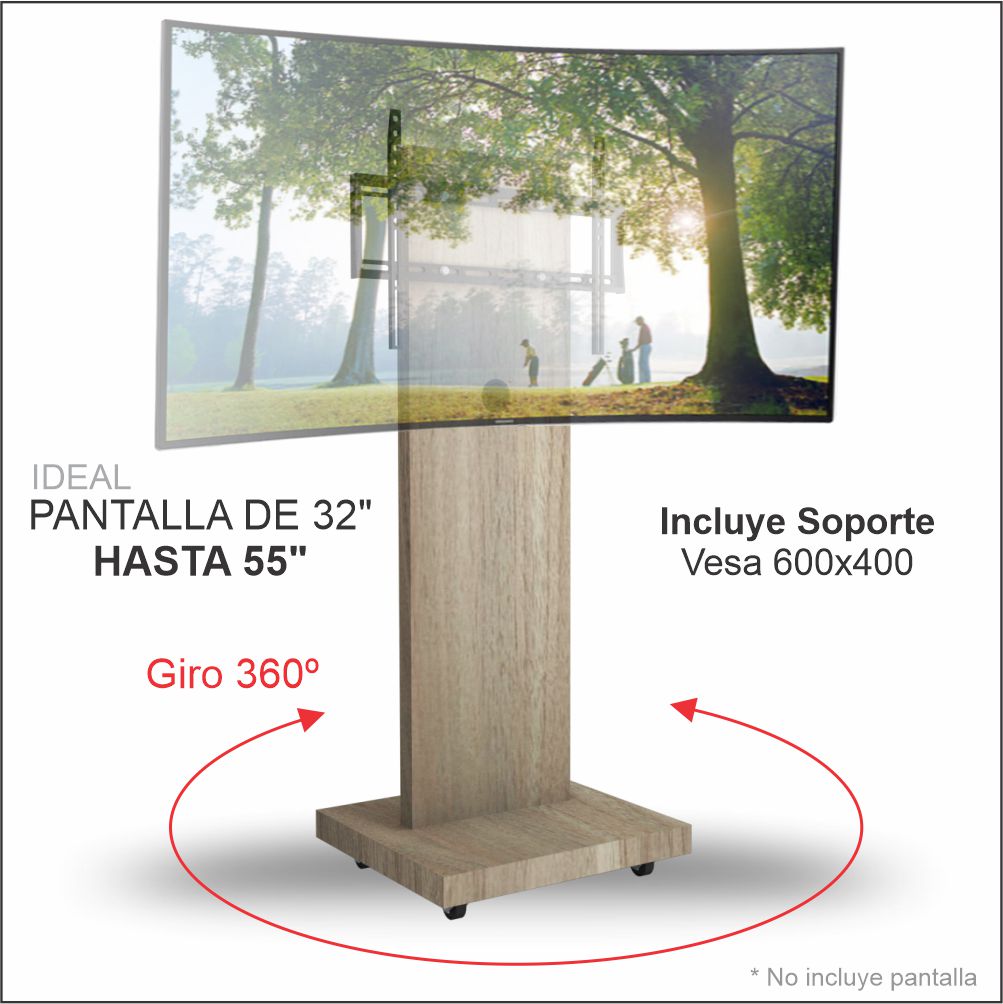 SOPORTE PARA TV TIPO PEDESTAL CON RUEDAS