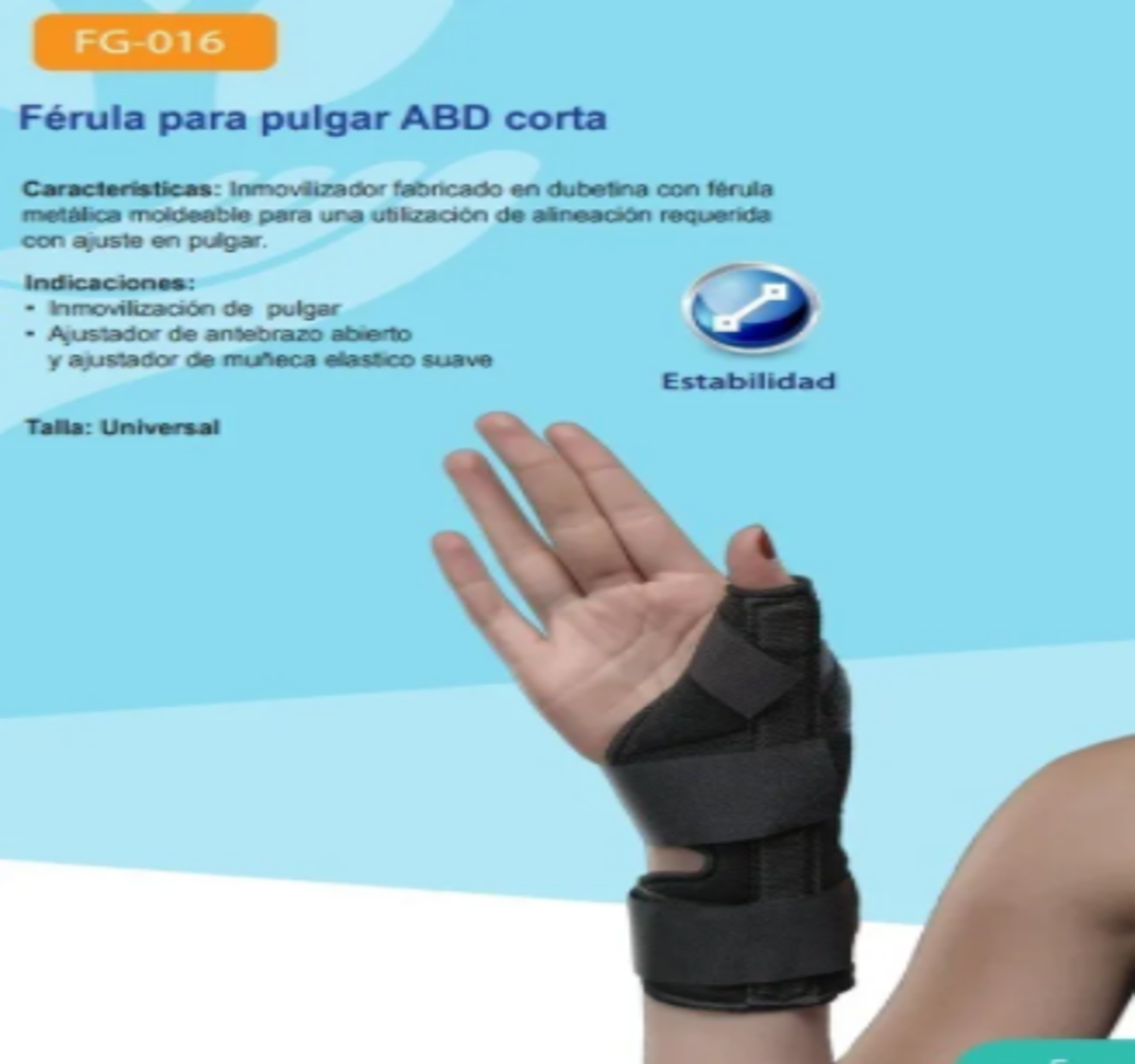 ferula universal para pulgar quervain