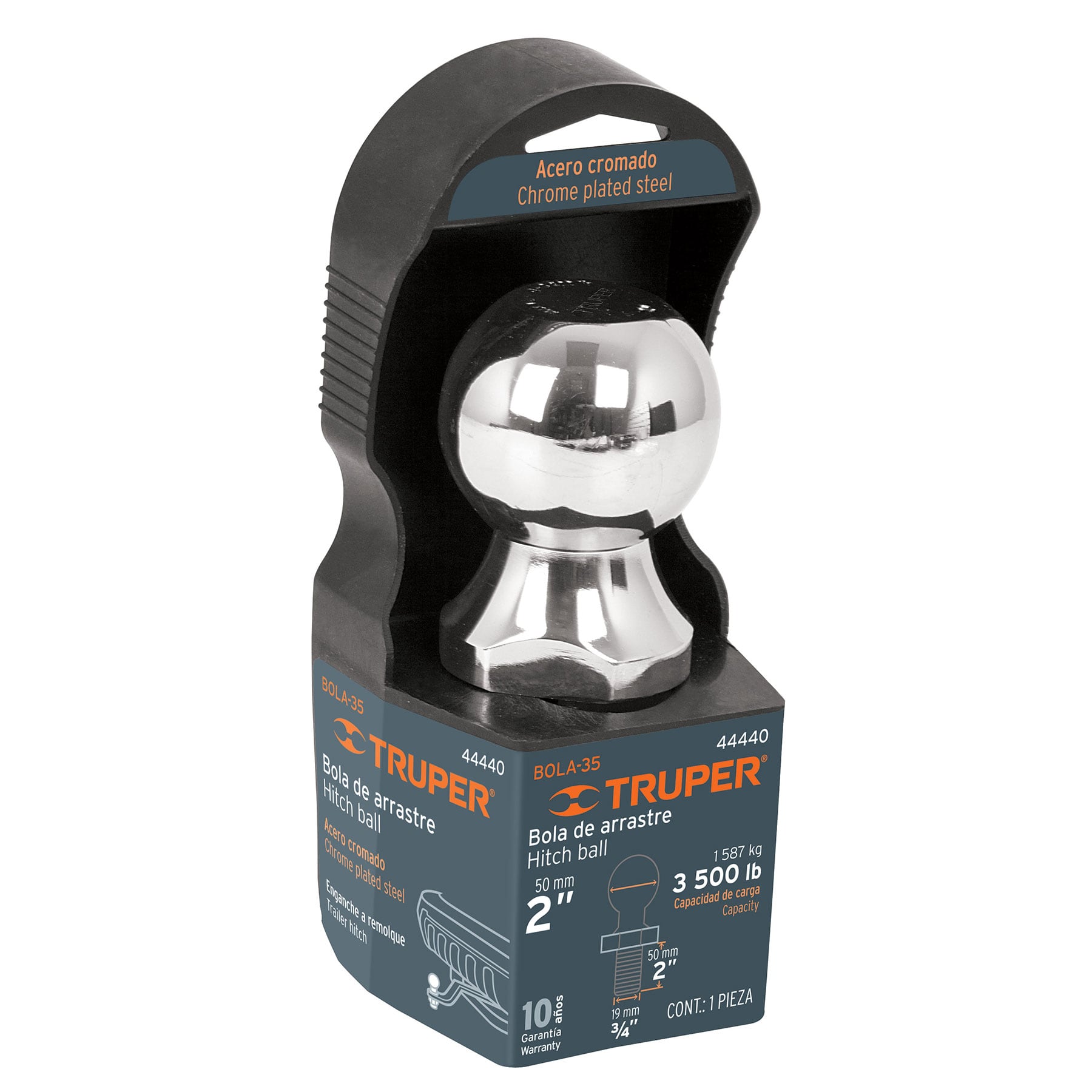 Acoplador Para Remolque Con Bola De Arrastre De Hasta 1590 kg