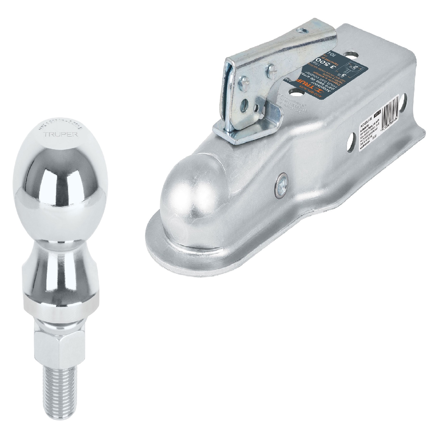 Acoplador Para Remolque Con Bola De Arrastre De Hasta 1590 kg