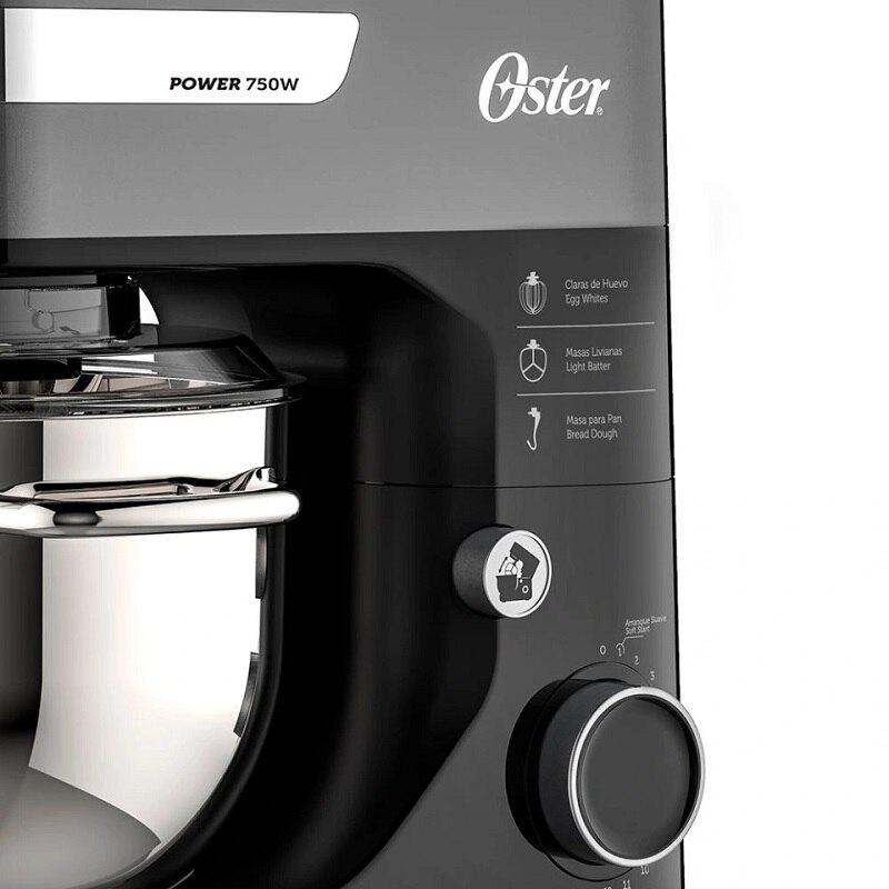 Batidora de Pedestal Oster Planetaria 12 Velocidades Negra