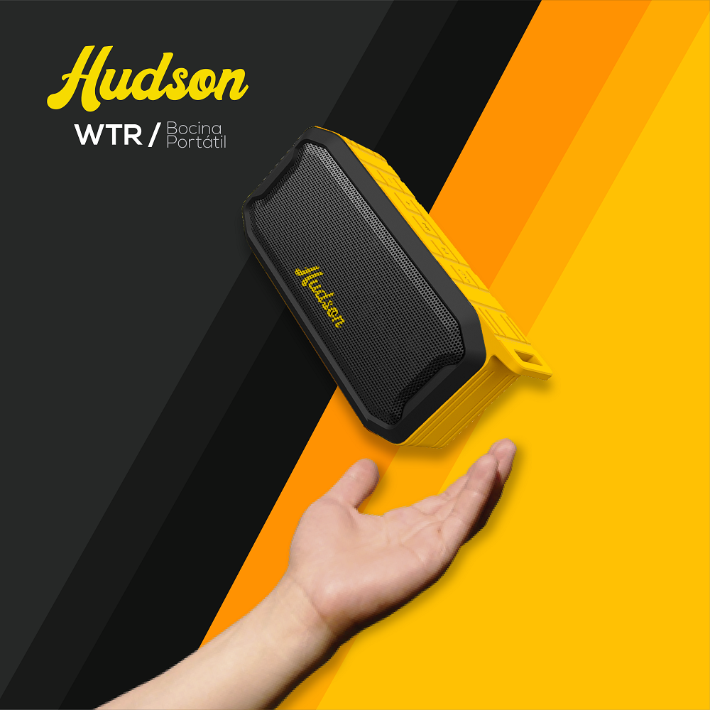 Bocina Bluetooth Portátil Resistente Salpicadura Agua Hudson