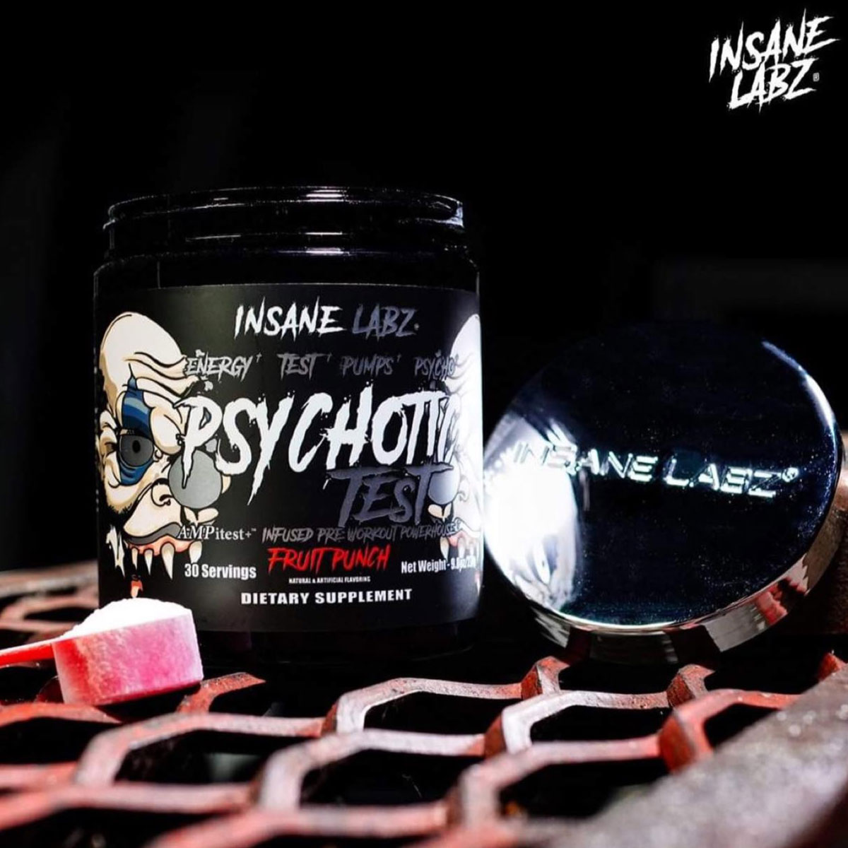 Pre-Workout + Precursor Testo Insane Labz Psychotic Test 276g 30 Serv.