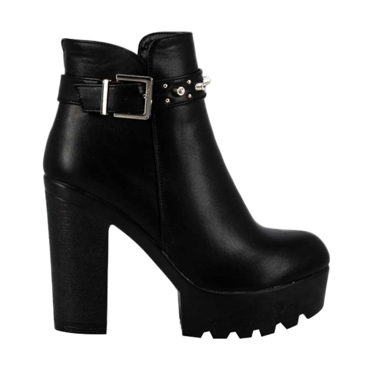 Botas cortas para mujer casuales, marca Sao Paulo, negras, tacón alto, elegantes, modelo 880820