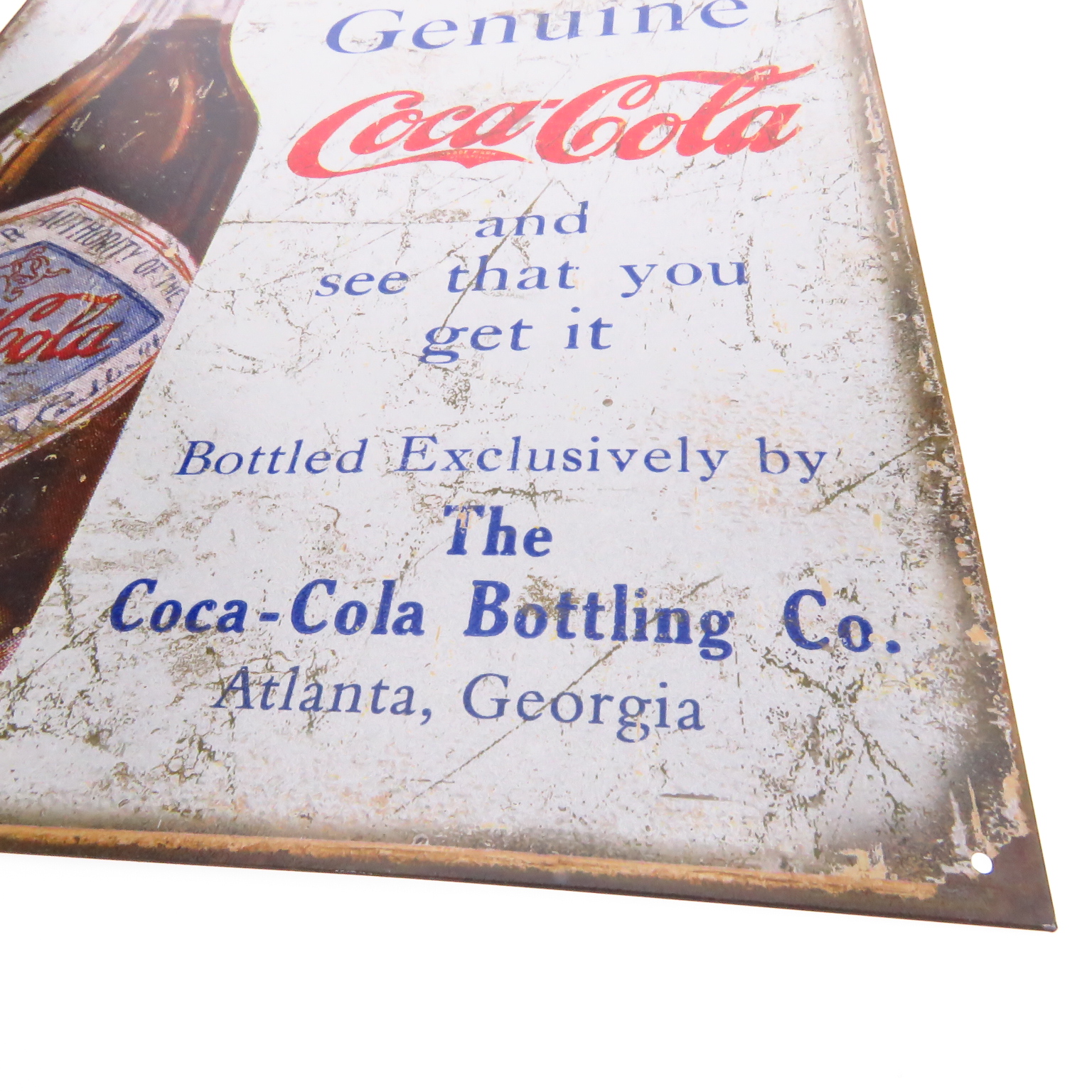 Tsn1918 Letrero Lamina Decorativa Coca Cola Genuine.