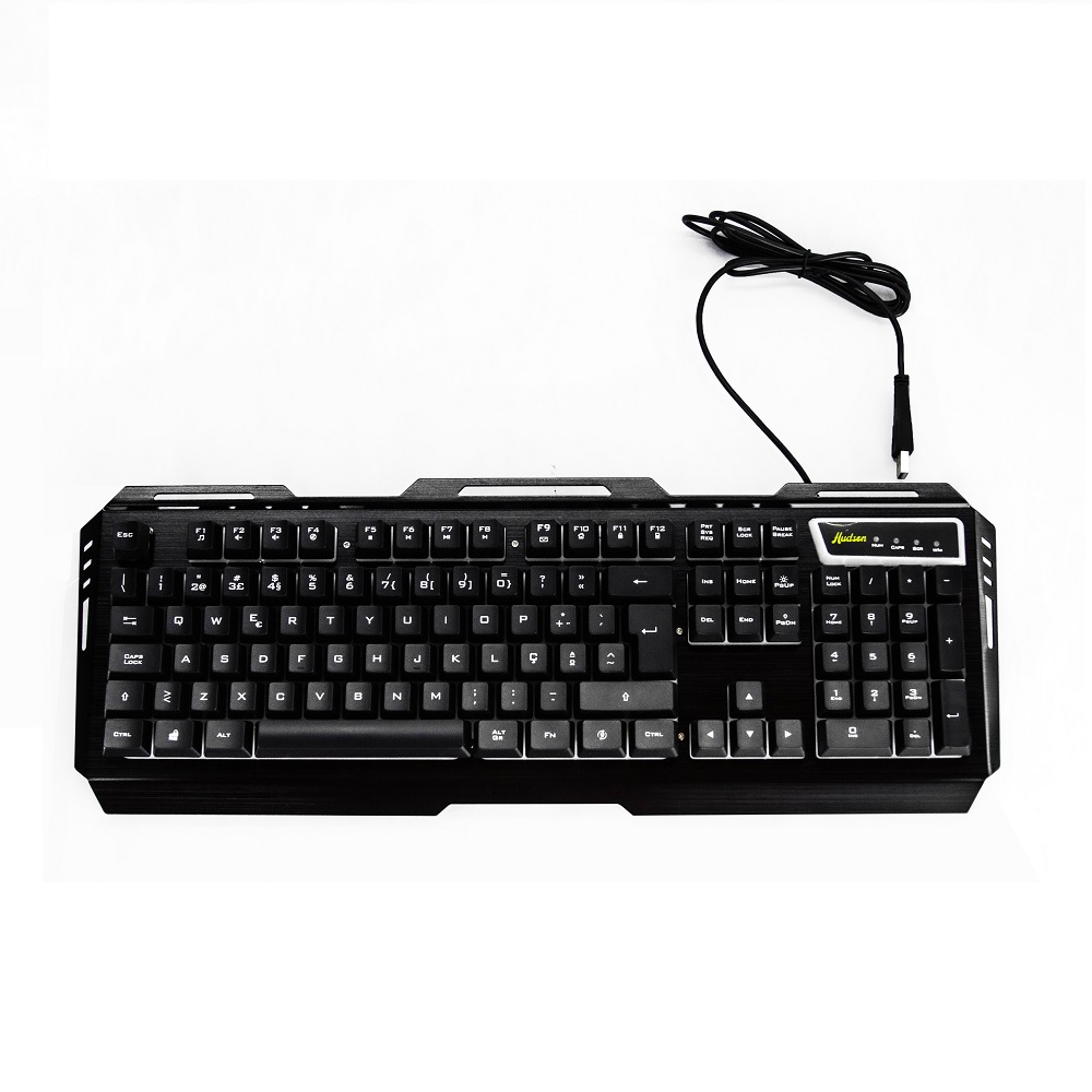 Teclado Para Pc Mecánico Gamer Metálico Con Luz Led Hudson