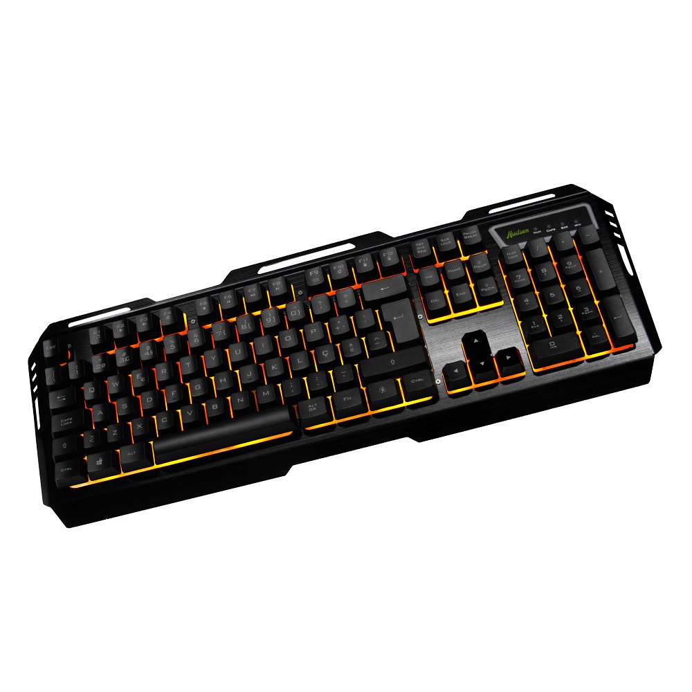 Teclado Para Pc Mecánico Gamer Metálico Con Luz Led Hudson