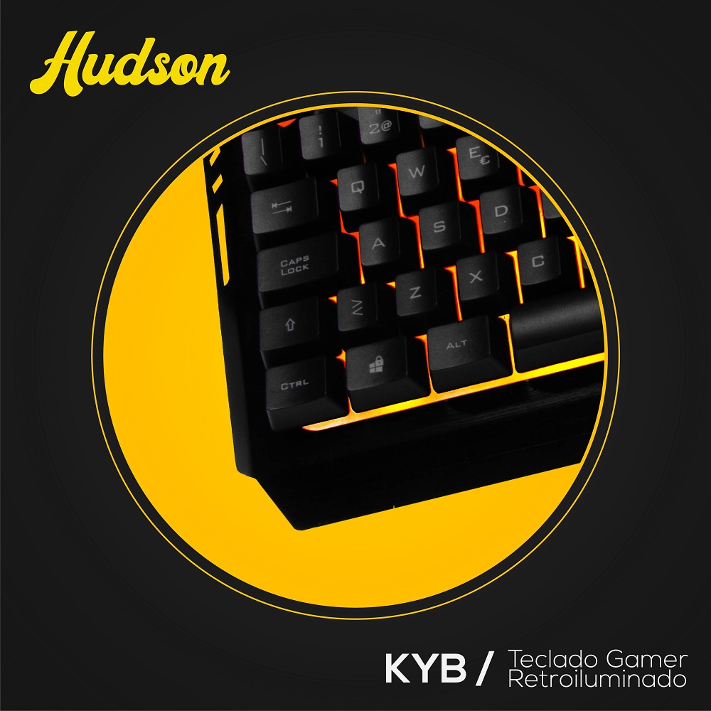 Teclado Para Pc Mecánico Gamer Metálico Con Luz Led Hudson