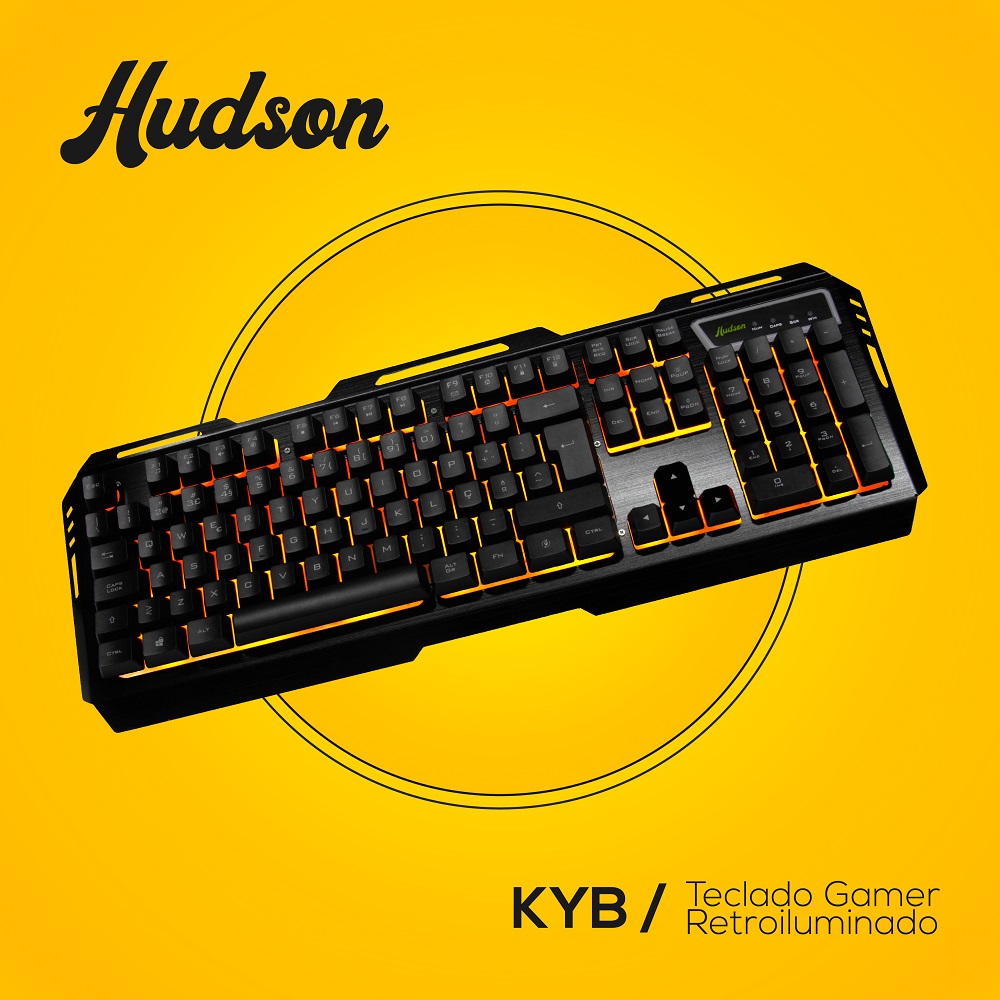 Teclado Para Pc Mecánico Gamer Metálico Con Luz Led Hudson