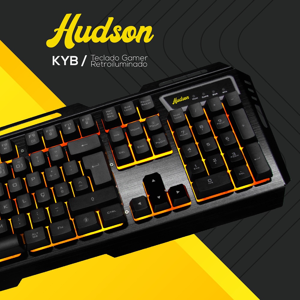 Teclado Para Pc Mecánico Gamer Metálico Con Luz Led Hudson