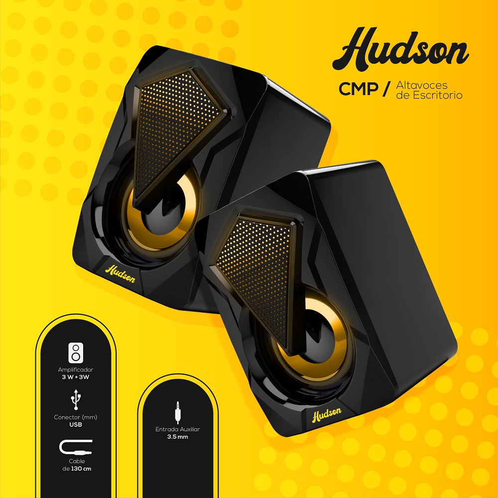 Bocinas Altavoces Para Pc De Escritorio Con Luz Led Hudson
