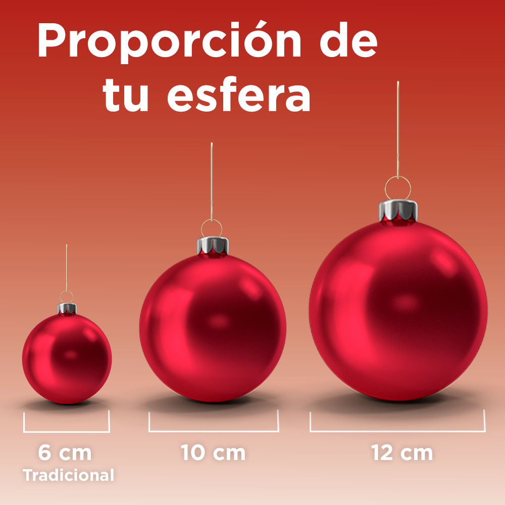 Esferas Navideñas De Plástico Grande 10 Cm 20 Pz Dorado/Rojo