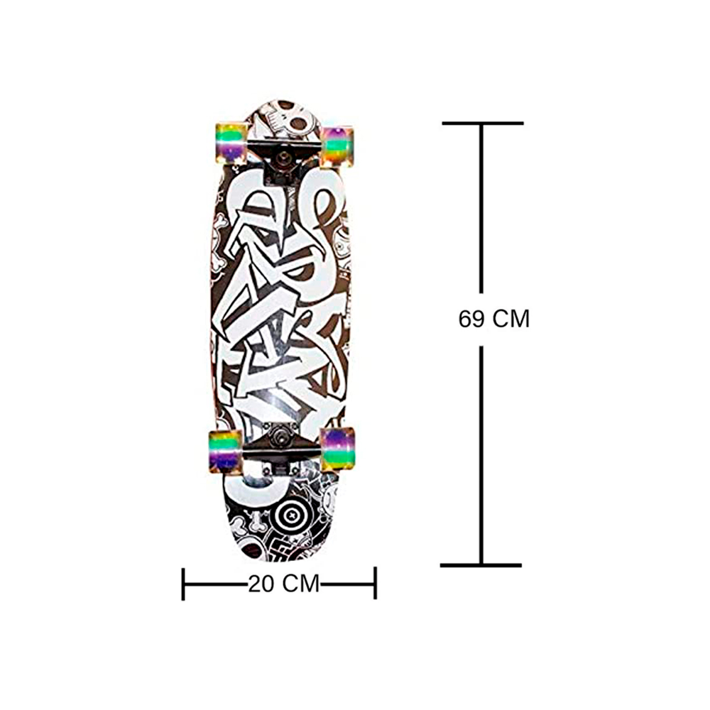 Patineta Tabla De Madera Juvenil Diseño Graffiti Skate
