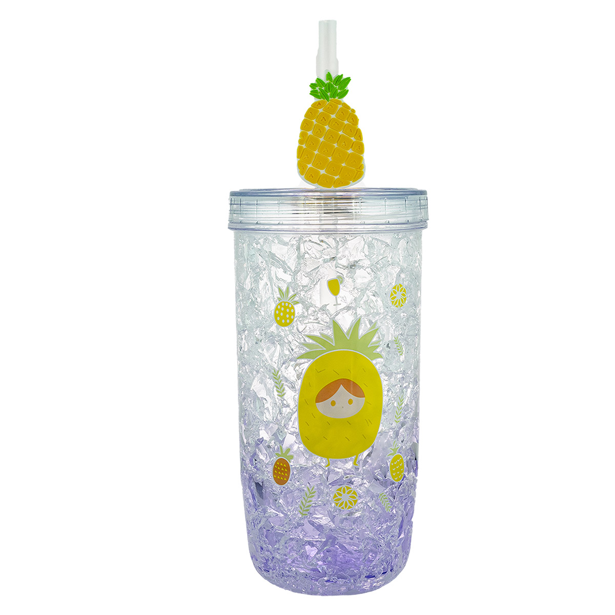 Vaso Reutilizable de Acrílico 450 ml. Azul