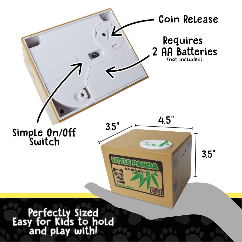 Alcancia Panda Robando Dinero