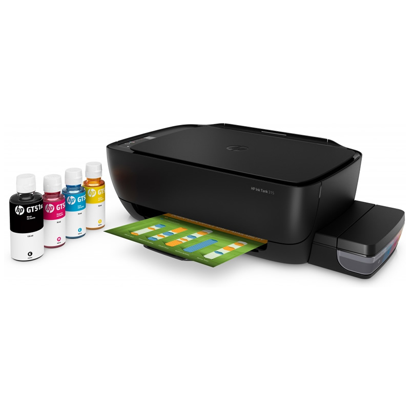 Multifuncional HP Ink Tank 315, Color, Inyección de Tinta Térmica, Tanque de Tinta, Print/Scan/Copy
