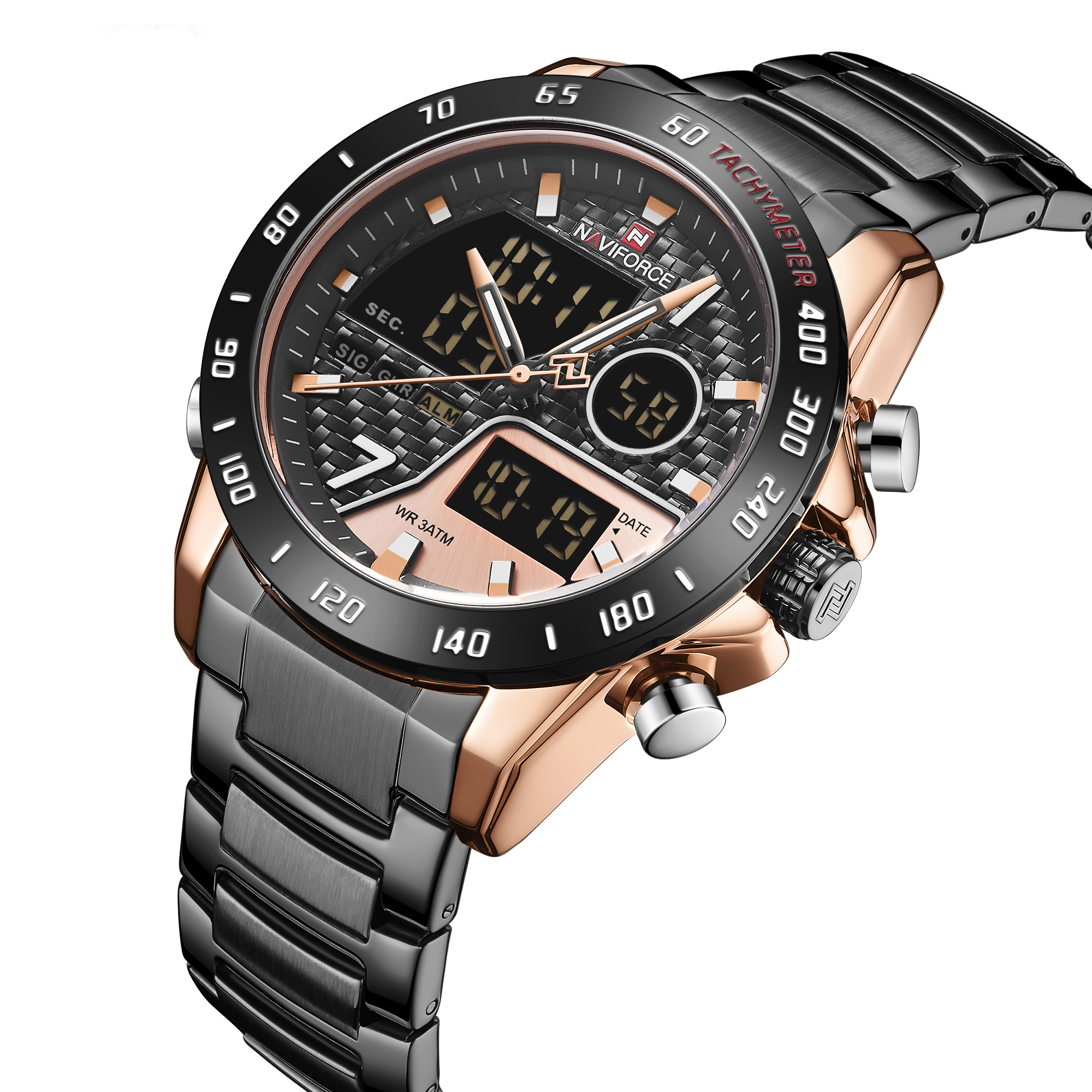Reloj Hombre Original Militar Digital Naviforce Ng Nf9171