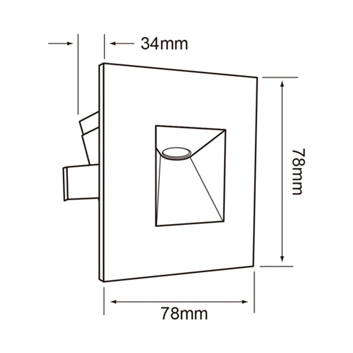 Lámpara De Interior Empotrable Tecnolite 3w 3000k