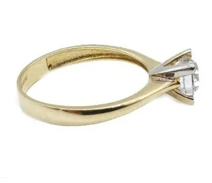 Anillo de compromiso de Oro 10k Zirconia Suiza