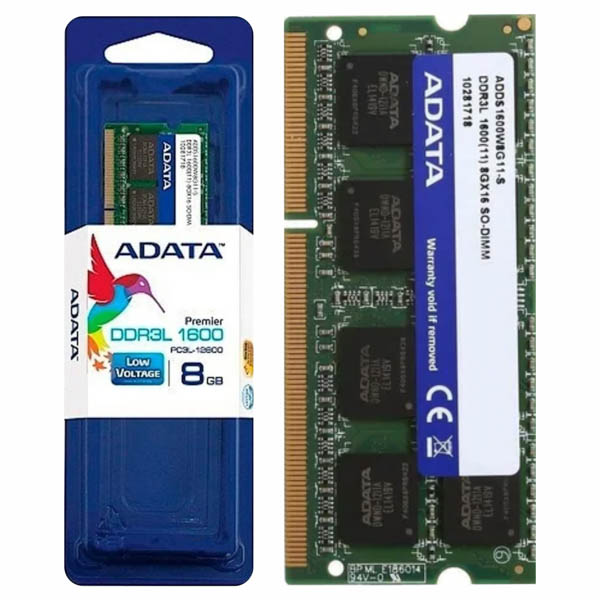 Memoria Ddr3l Adata 8gb 1600 Mhz Udimm 1.35v Addu1600w8g11-s