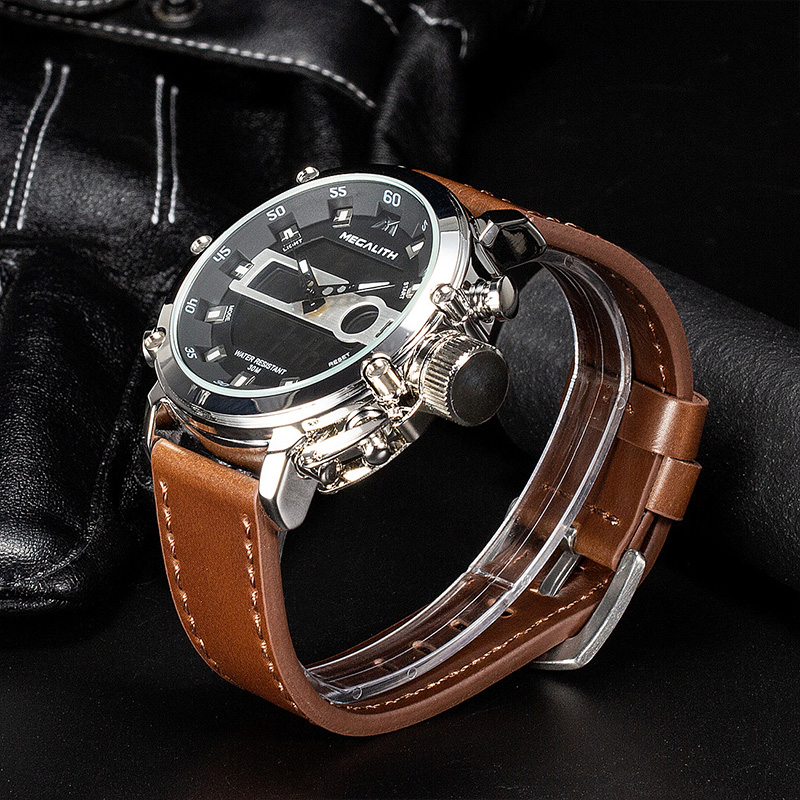 Reloj Hombre Megalith Analogo-digital Moda Luminoso Sil8051m