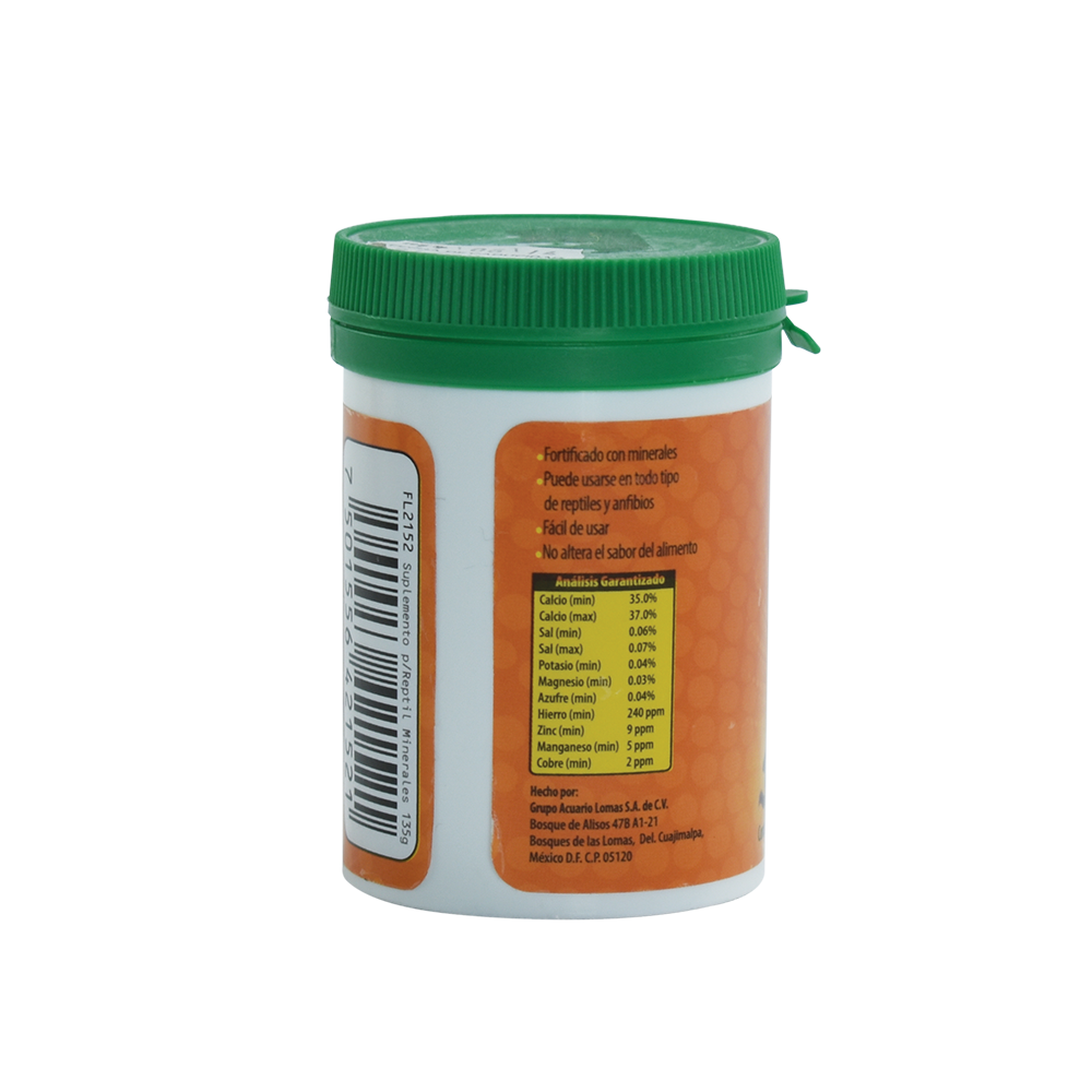 Suplemento De Calcio C/Minerales P/Reptiles 135 G