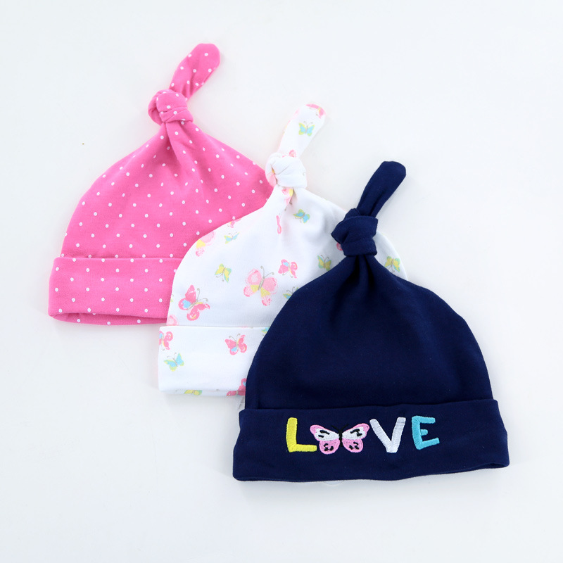 Set De Bonnets Pour Bébé Fille - Taille 0-6 Mois - Rose Et Blanc - Fait Main Au Mexique - Neuf
