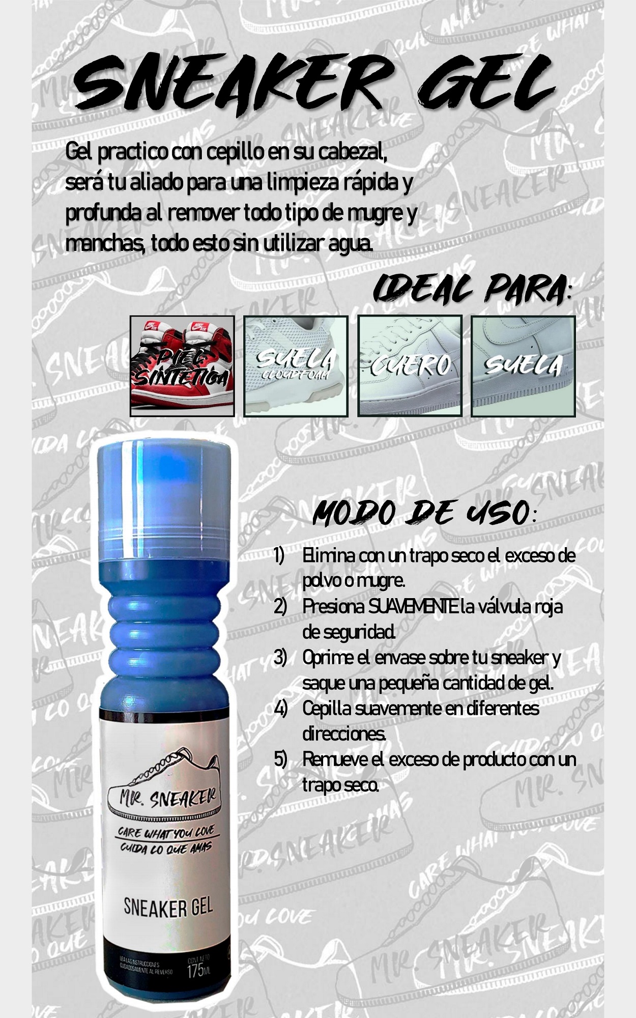 Mr. Sneaker Master Kit para limpieza de calzado y sneakers