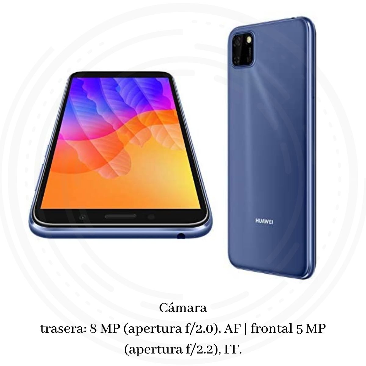 Celular Huawei Y5p 5.45" HD+ 32GB/2GB Cámara 8MP/5MP Mediatek MT6762R EMUI 10.1 Color Azul