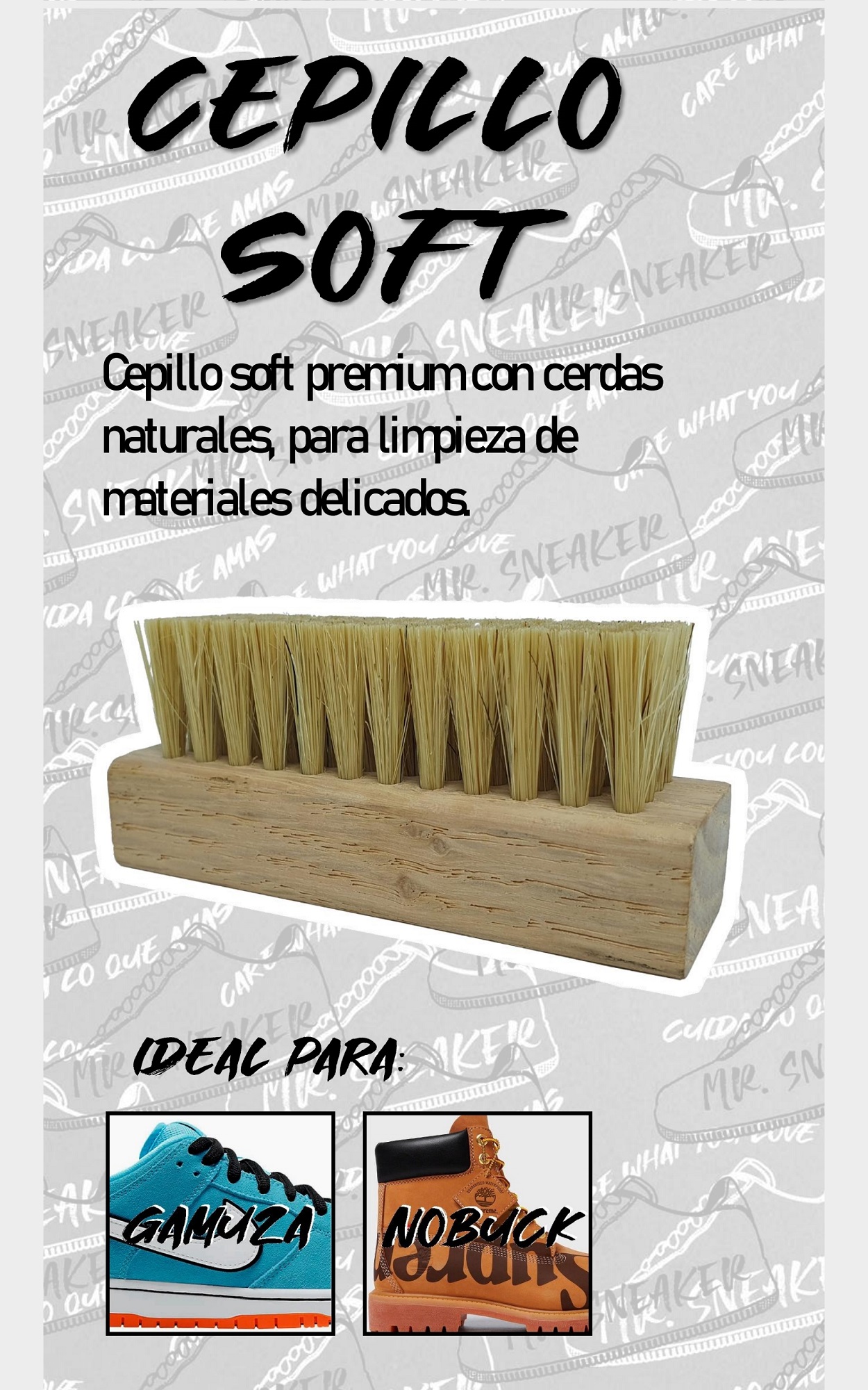 MR. SNEAKER SUEDE KIT PARA LIMPIEZA DE SNEAKERS DE GAMUZA Y NOBUCK