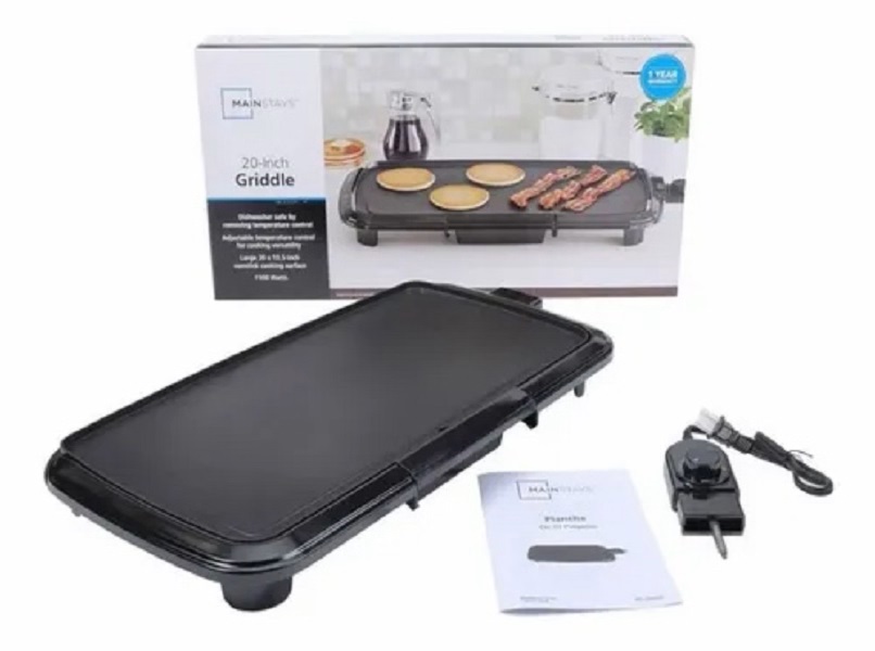 Plancha de Cocción Mainstays Eléctrica Negra