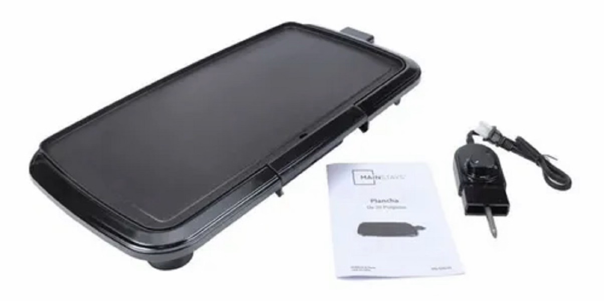 Plancha de Cocción Mainstays Eléctrica Negra