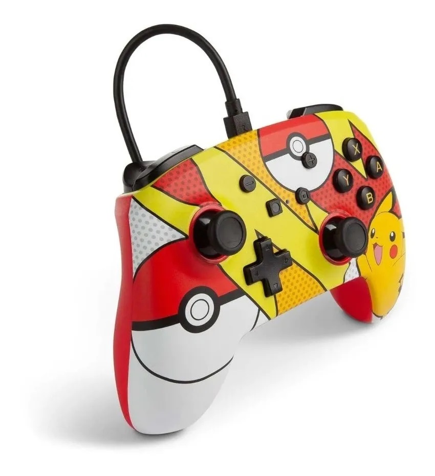 Control Pro Alambrico Power A Switch Pikachu Pop Art Nuevo