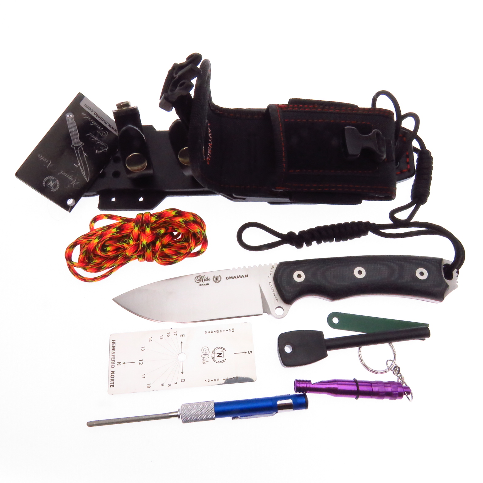 Ni140Mk Nieto Chaman Cuchillo De Supervivencia Con Kit
