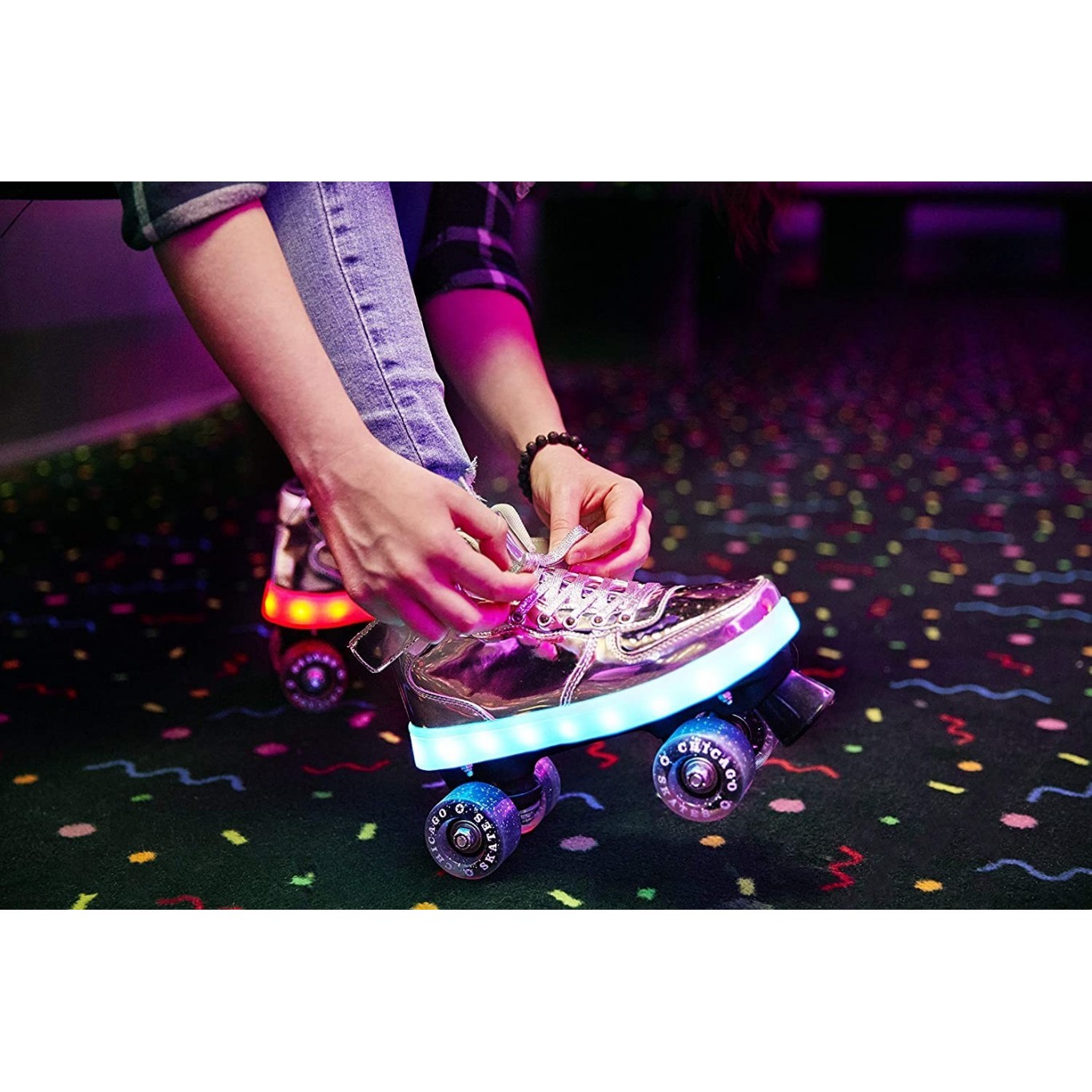 Patines Chicago Pulse Light Up Silver