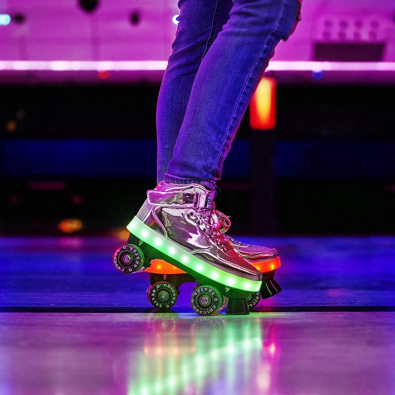 Patines Chicago Pulse Light Up Silver