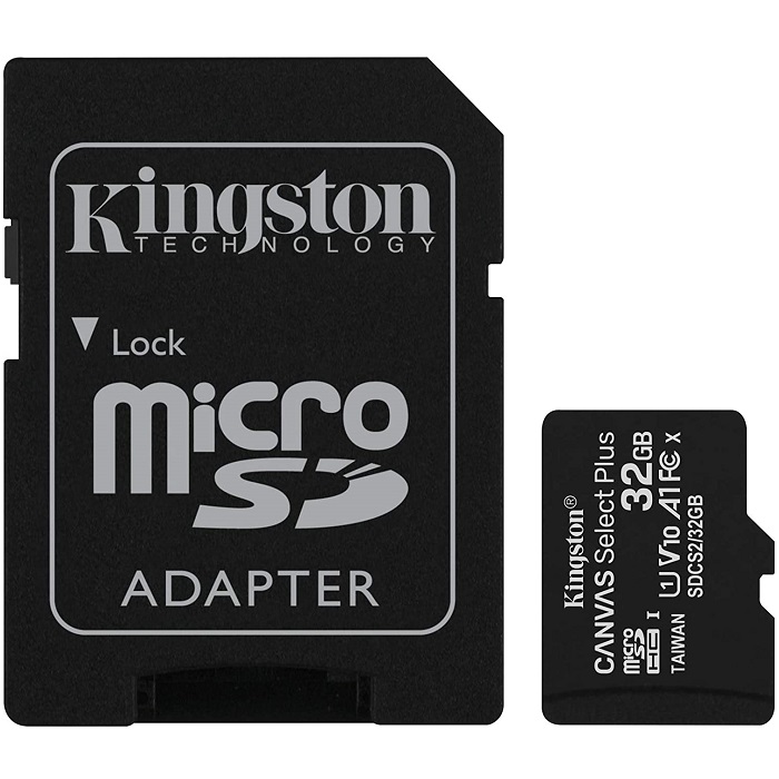 Memoria MicroSD 32GB Kingston SDHC Clase 10 Canvas Select Plus Con Adaptador SDCS2/32GB.