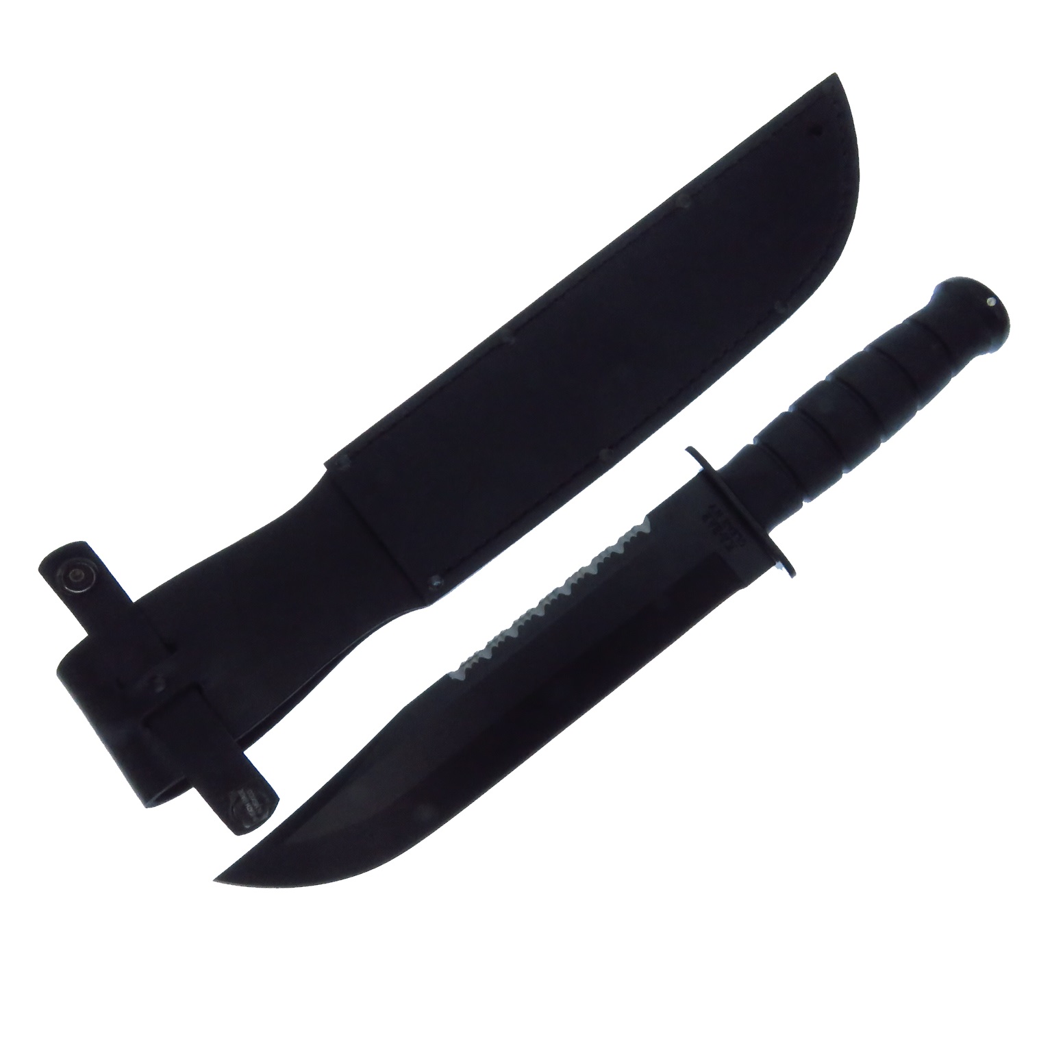 Ka2211 Kabar Cuchillo Big Brother Negro Filo Plano C/Fda