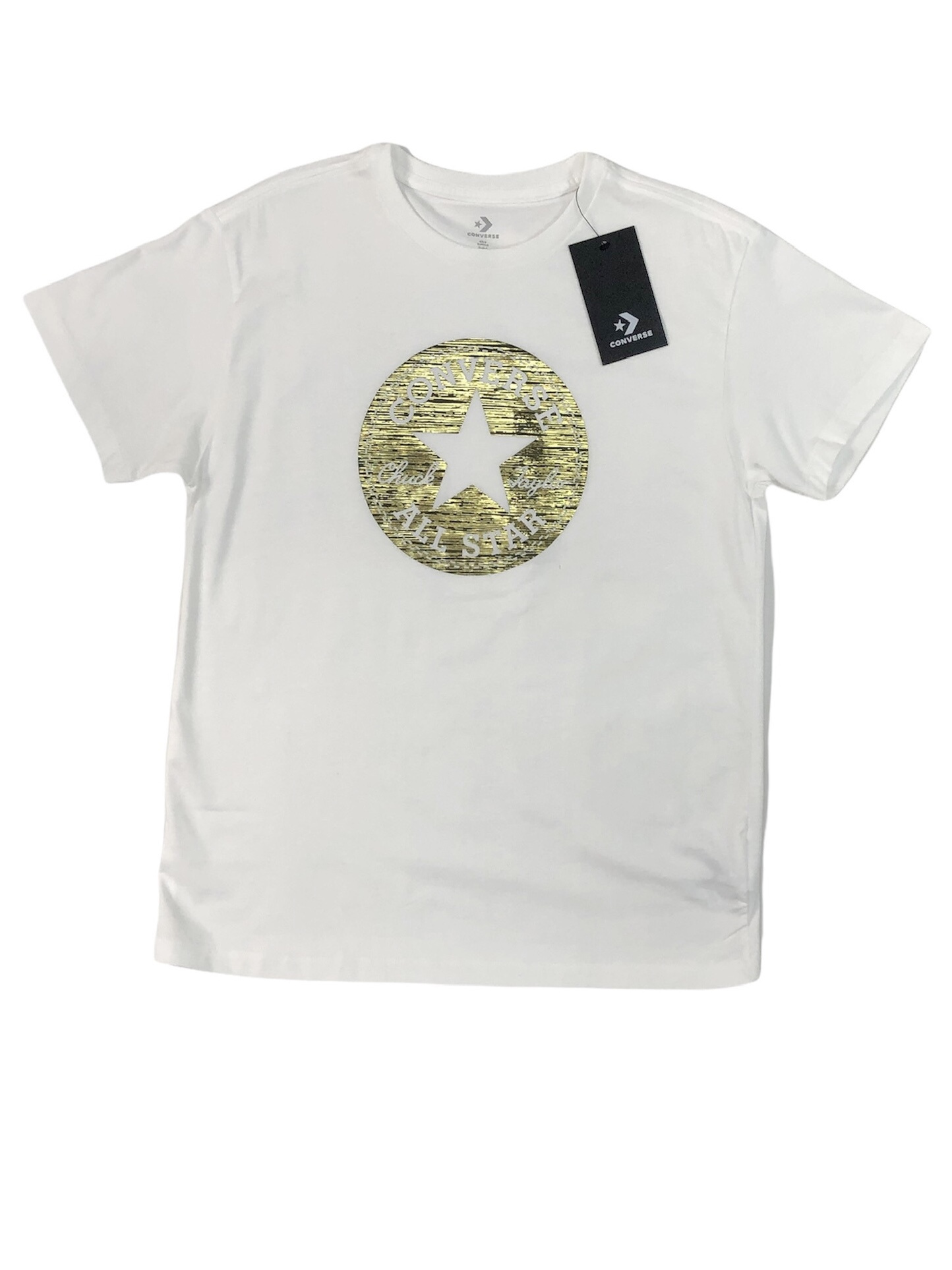 Playera Converse Para Mujer - Blanca/Dorada 100% Original y Nuevo