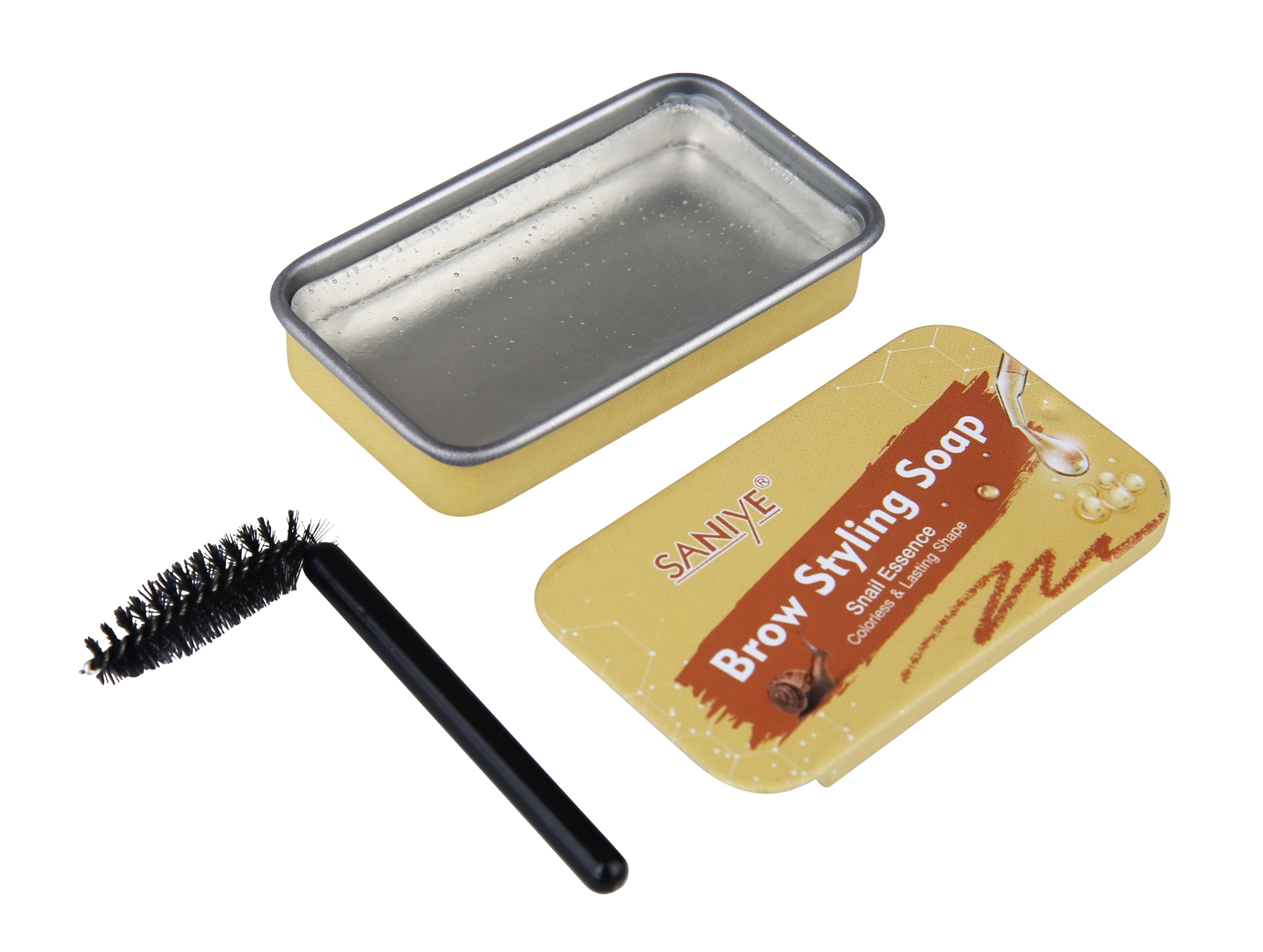 Jabón Para Cejas Con Cepillo M329 Amarillo Esencia de caracol Saniye 11 G