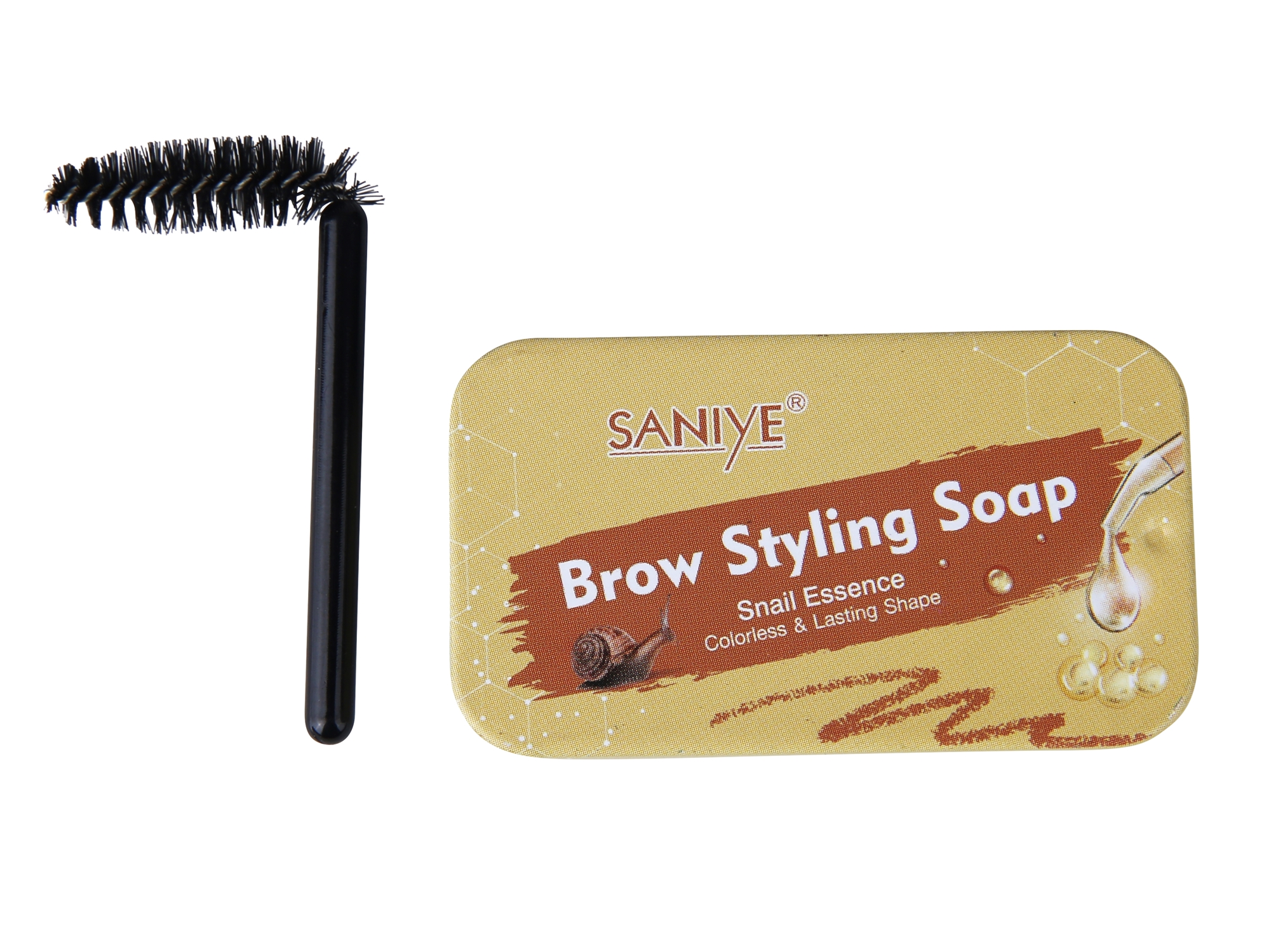 Jabón Para Cejas Con Cepillo M329 Amarillo Esencia de caracol Saniye 11 G