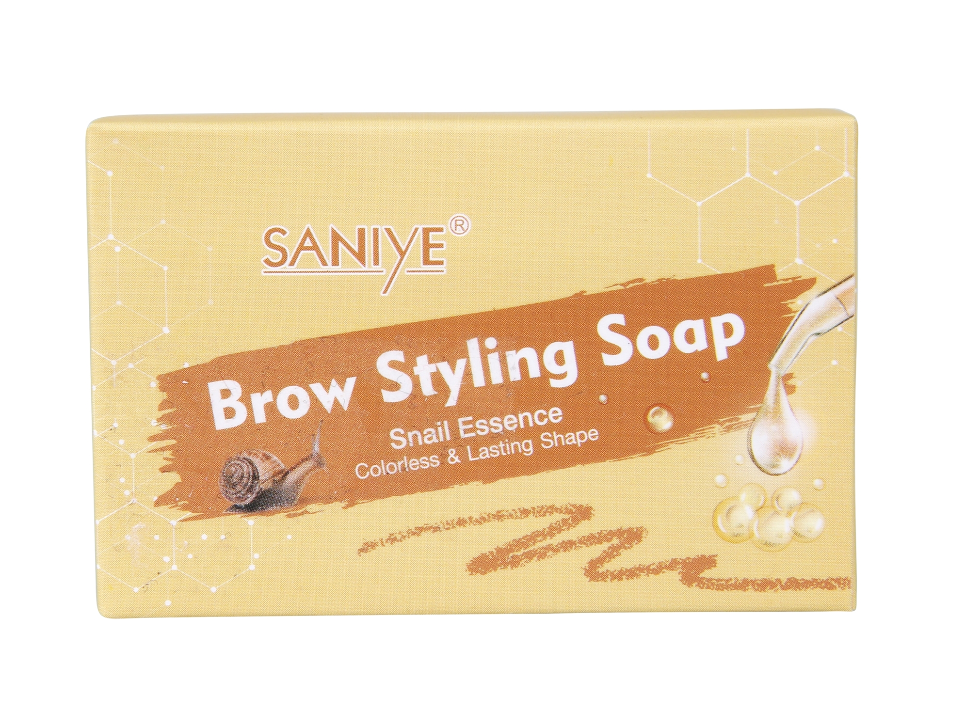 Jabón Para Cejas Con Cepillo M329 Amarillo Esencia de caracol Saniye 11 G