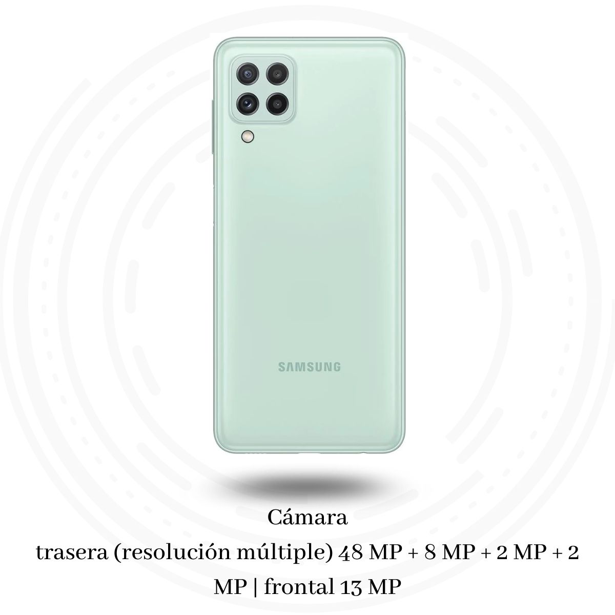 Celular Samsung Galaxy A22 6.4" 64GB/4GB Cámara 48MP+8MP+2MP+2MP/13MP Mediatek Android 11 Color Verde