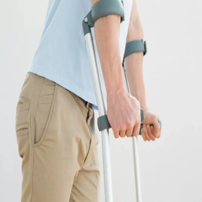 Par de muletas tipo canadiense talla grande aluminio