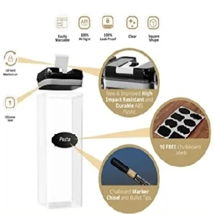 JUEGO DE RECIPIENTES HERMETICOS PARA ALMACENAR ALIMENTOS