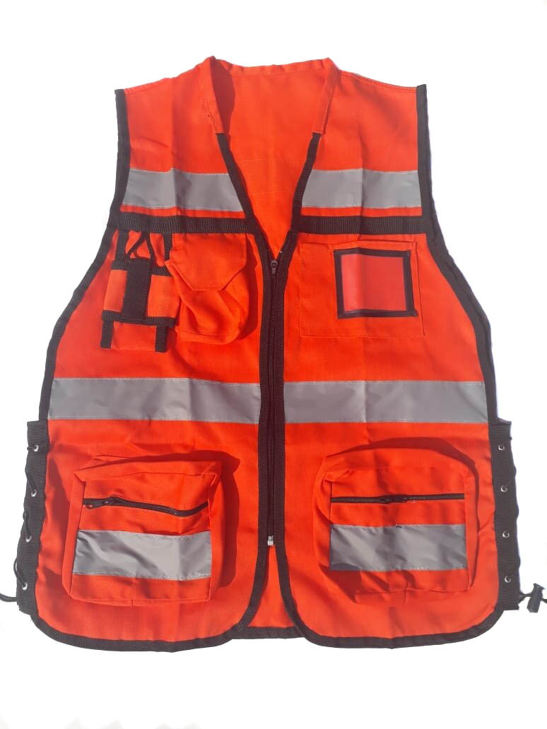 Chaleco Brigadista Reflejante Industrial AJUSTABLE RKT  TALLA CHICA