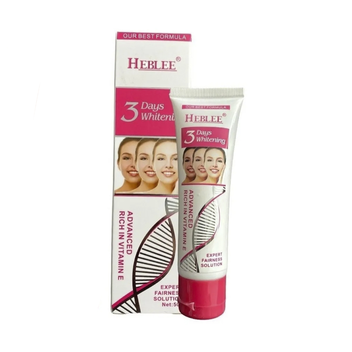 Crema Blanqueadora Aclarante Vitamina E Hidratante Heblee